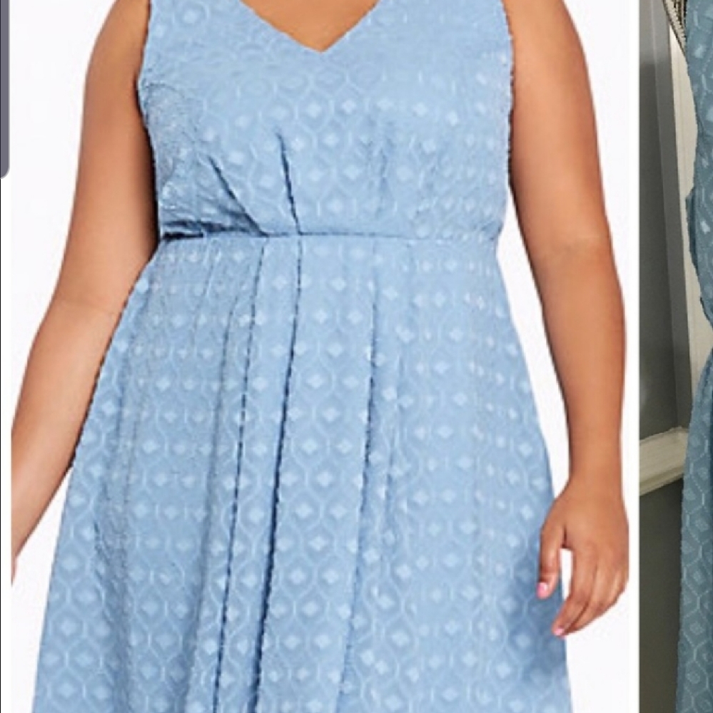 NWT Torrid Chiffon blue tank dress size 10